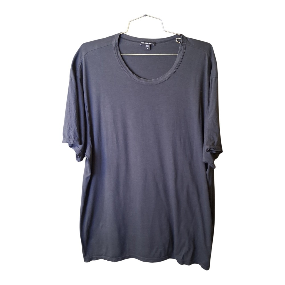 James Perse Standard Men's Size 4 XL Crew Neck T-Shirt Charcoal Grey Made Japan